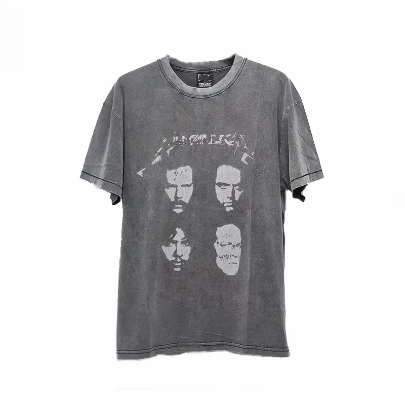 High-Quality-Eco-Friendly-Grey-Vintage-Hip-Hop-Street-T-Shirt-Men-Custom-O-Neck-Short-Sleeve-Silk-Screen-Printed-420g-Cotton