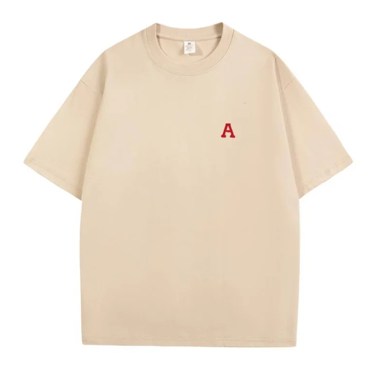 High-Quality-Embroidered-Logo-Summer-Loose-Casual-Pure-Cotton-T-shirt-Mens-and-Womens-Short-Sleeved-Sportswear