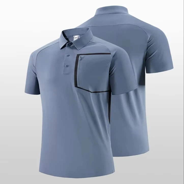 High-Quality-Ice-Silk-Short-Sleeved-Business-Sports-T-Shirt-Mens-Summer-Sports-for-Polo-Shirt