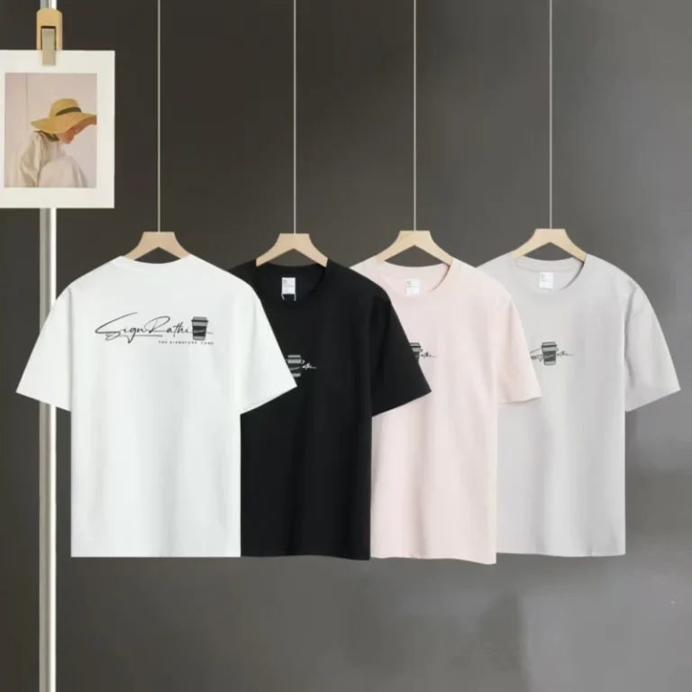 High-Quality-Mens-Casual-Oversized-Short-Sleeve-O-Neck-Polyester-Cotton-Blend-T-shirt-Custom-200-Grams-Breathable-Printed-Quick