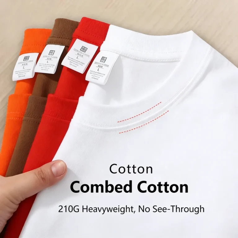 High-Quality-Mens-Summer-T-Shirt-Organic-Cotton-210g-Eco-Friendly-Quick-Dry-Custom-Direct-Injection-Heat-Transfer-Printed