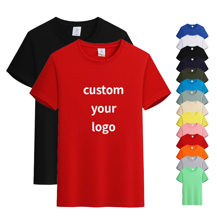High-Quality-Organic-100-Combed-Cotton-Mens-T-Shirts-Custom-Logo-Breathable-RoundNeck-Short-Sleeve-TShirts