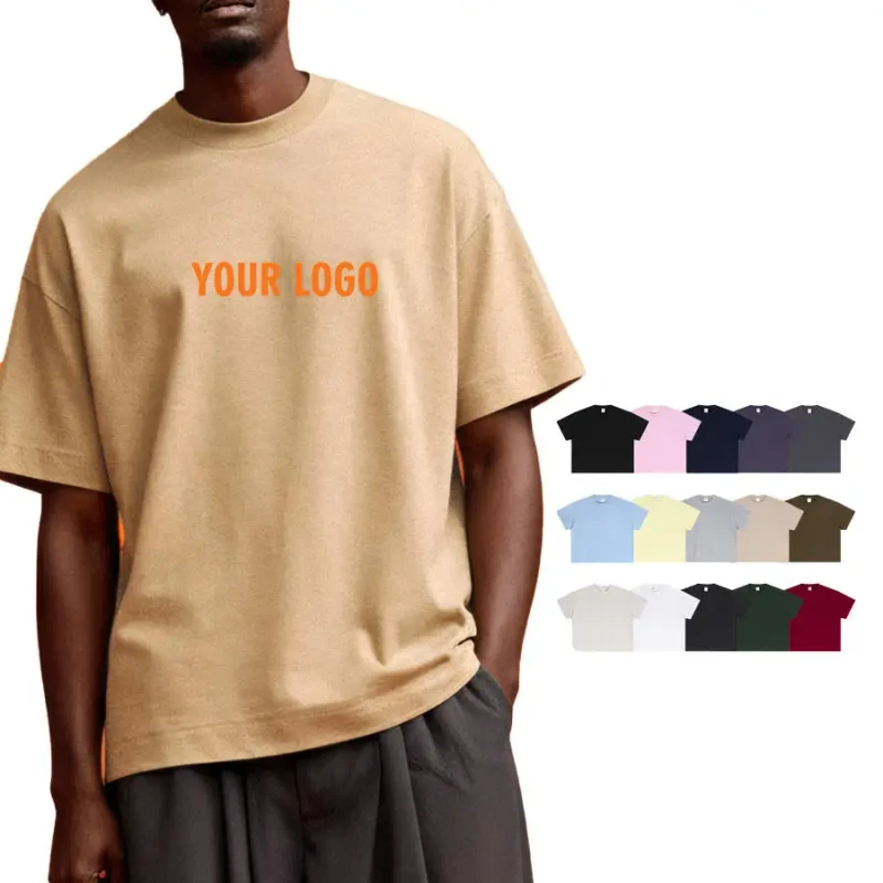 High-Quality-Organic-Cotton-Logo-Custom-T-Shirt-Regular-Fit-Silk-Screen-Print-T-Shirt-Men