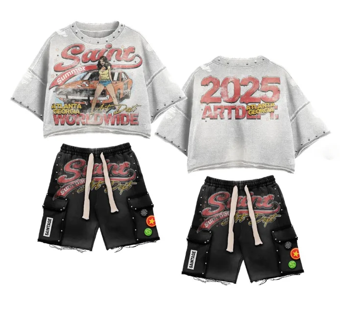 High-Quality-Oversized-Cotton-T-shirt-Sweatshirt-Set-Mens-Customized-logo-Graphic-Pocket-Rope-Unique-Style