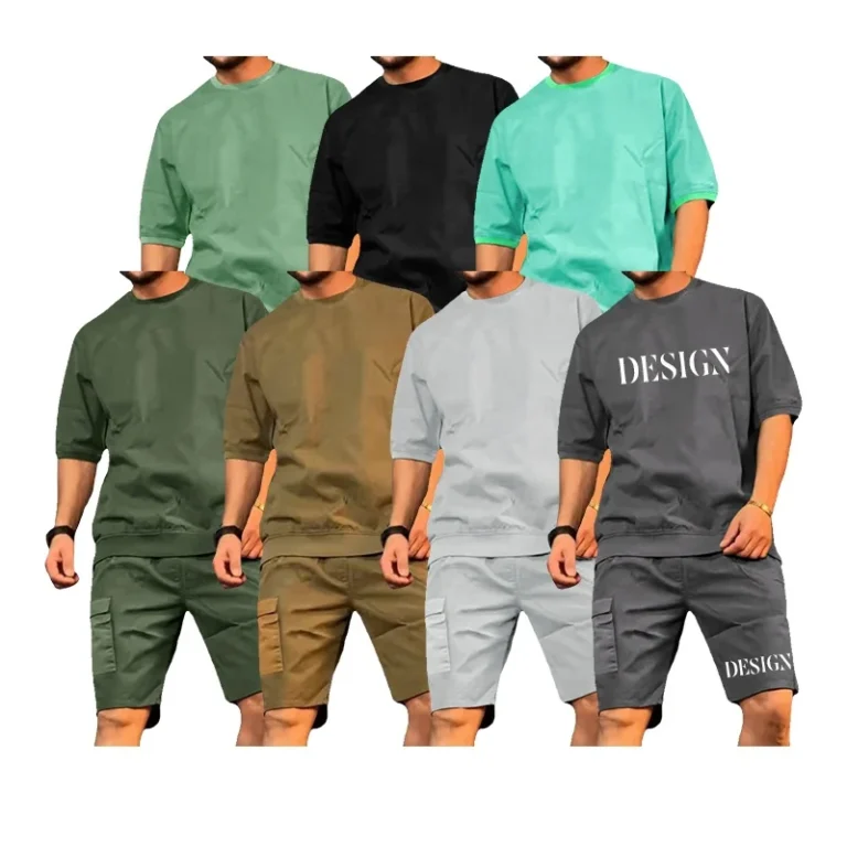 High-Quality-Summer-Casual-Custom-Logo-Printing-Mens-Polyester-Cotton-Quick-Dry-T-shirt-Shorts-Sportswear-O-neck-Short-sleeved-1