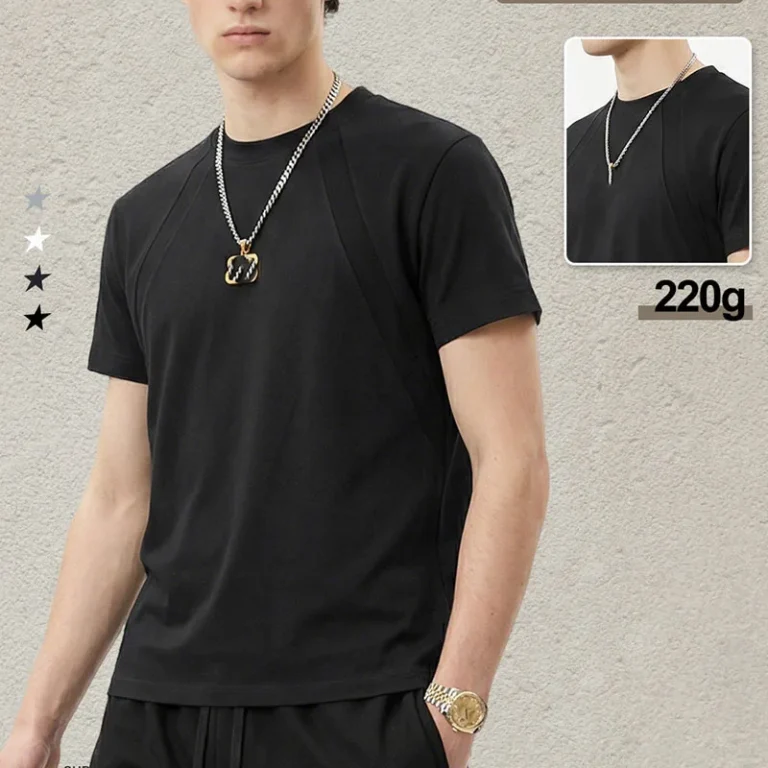 High-Quality-Summer-Cool-Touch-Cotton-t-Shirts-220gsm-Oversize-Short-Sleeve-Top-Casual-Cooling-Fabric-Sweat-T-shirt-for-Men