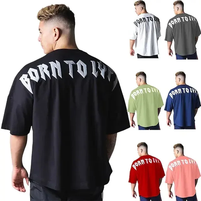 High-Quality-Summer-Custom-Logo-Puff-Printing-Oversize-Graphic-100-Cotton-Drop-Shoulder-Vintage-T-shirts-Men