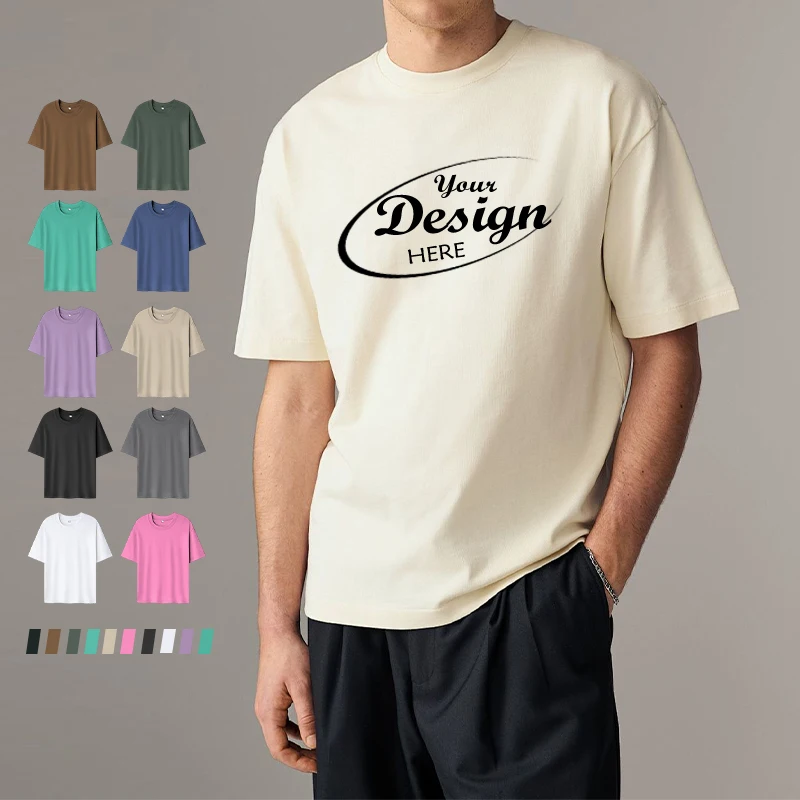 High-Quality-T-shirt-Custom-Printing-Custom-Logo-Dtg-Printing-100-Cotton-O-neck-T-shirt-250g-CE-Certified