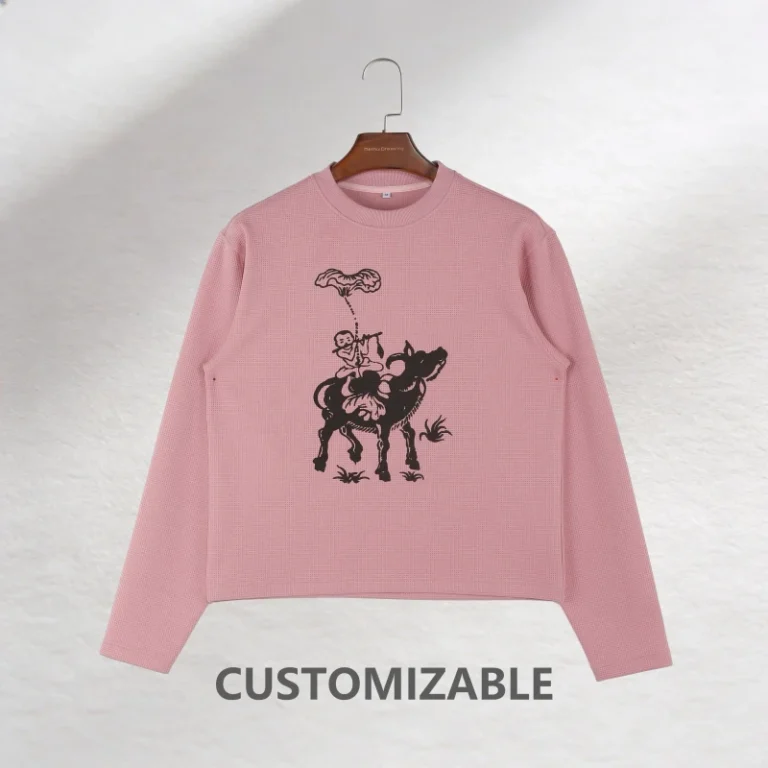 High-Quality-Unisex-Casual-Outfits-Classic-Crew-Neck-Long-Sleeve-Waffle-T-shirts-Autumn-Digital-Printing-Embroidered