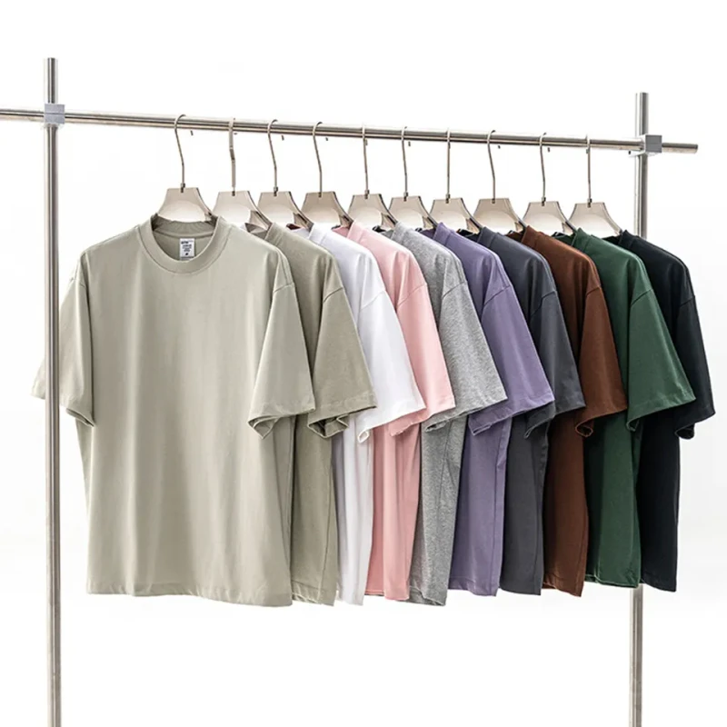 High-Quality-Unisex-Cotton-Short-Sleeve-Heavyweight-T-Shirt-300g-Custom-Logo-T-Shirt-100-Cotton