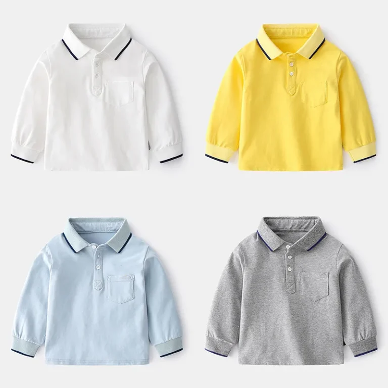 High-Quality-Whole-Sale-Bulk-Plan-T-Shirts-100-Cotton-Polo-Long-Sleeve-Childrens-Clothing-t-Shirt-Children-Kids