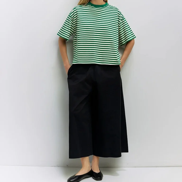 High-Quality-Women-Striped-Crew-Neck-T-Shirt-Contrast-Collar-Raglan-Sleeve-Oversized-Cotton-Casual-Summer-Tee
