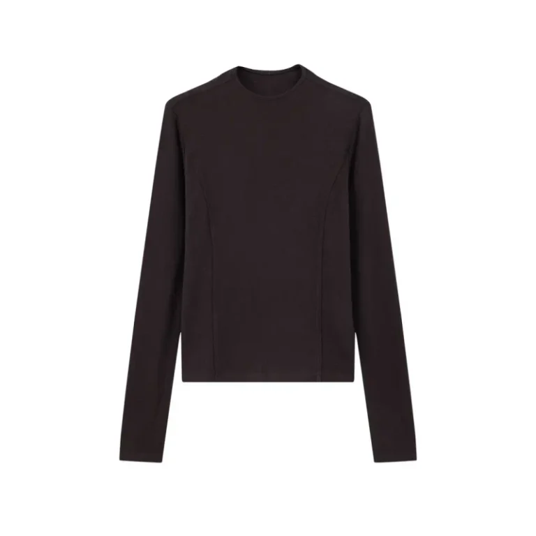 High-Quality-Womens-Casual-Long-Sleeve-T-Shirts-Crew-Collar-Breathable-Knitted-Fabric-Slim-Fit-Size-XL-for-Summer