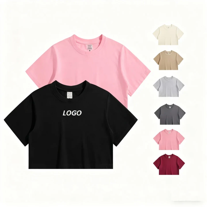 High-Quality-Womens-T-shirts-Summer-Girls-Crop-Top-Custom-Print-Logo-Cotton-Sport-Blank-T-Shirt-Crop-Top-for-Women