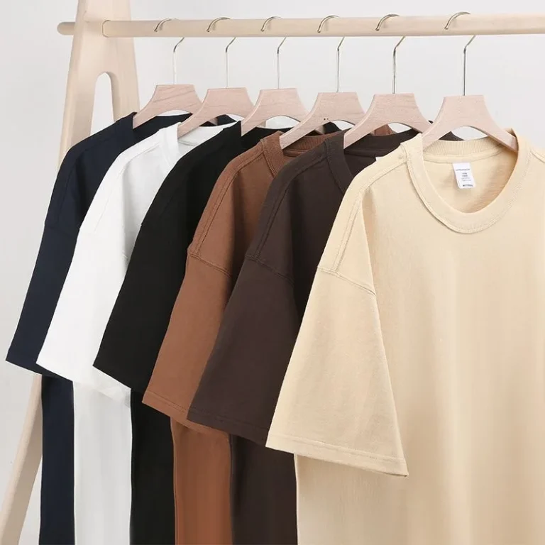 High-quality-100-Cotton-T-shirt-300-Gsm-Oversized-Round-neck-Knitted-T-shirt-Screen-printed-T-shirt-Custom-logo