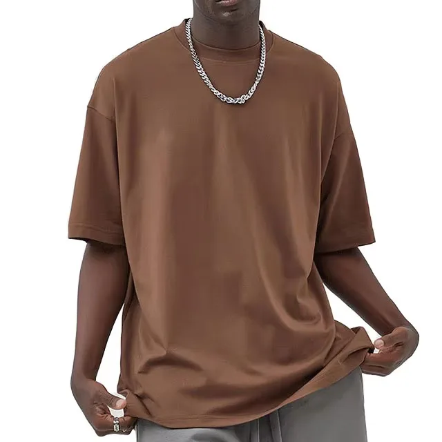 High-quality-230g-Customizable-Screen-Print-Blank-Breathable-Eco-friendly-Heavyweight-Pure-Cotton-Mens-Loose-Oversized-T-shirt