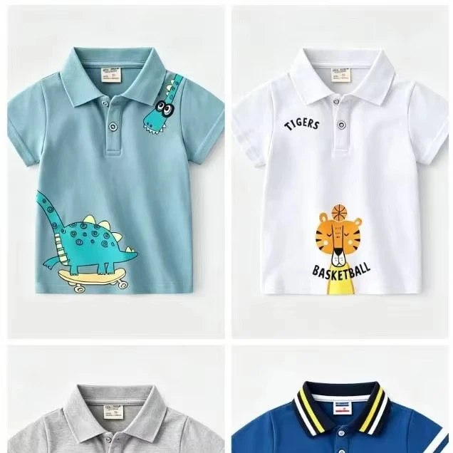 High-quality-Boy-Summer-Cartoon-Childrens-Short-sleeved-T-shirt-100-Pure-Cotton-Washable-Fabric-Knitted-Childrens-T-shirt