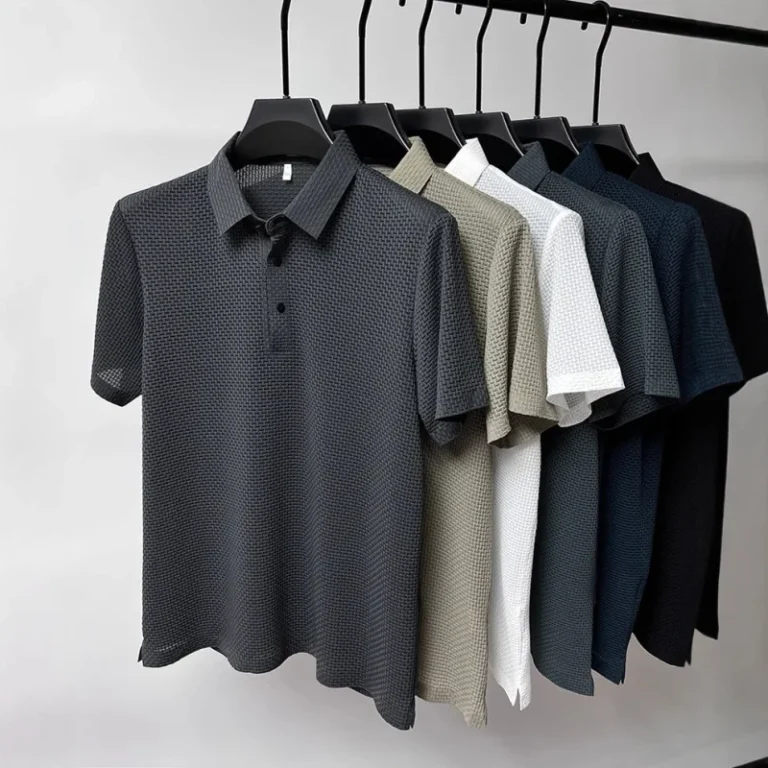 Hot-Selling-Mens-Collar-Short-Sleeved-T-shirt-for-Summer-Breathable-and-Cool