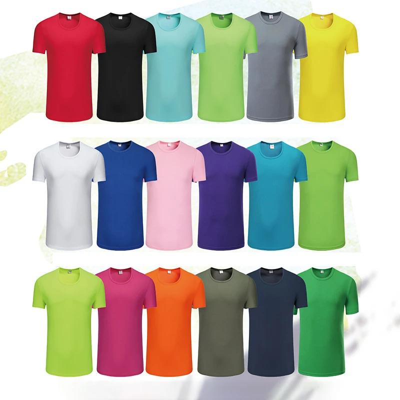 In-Stock-100-Polyester-Custom-LOGO-O-Neck-Short-Sleeve-T-shirt-Printing-Embroidery-Blank-T-Shirt-for-Men-and-Women