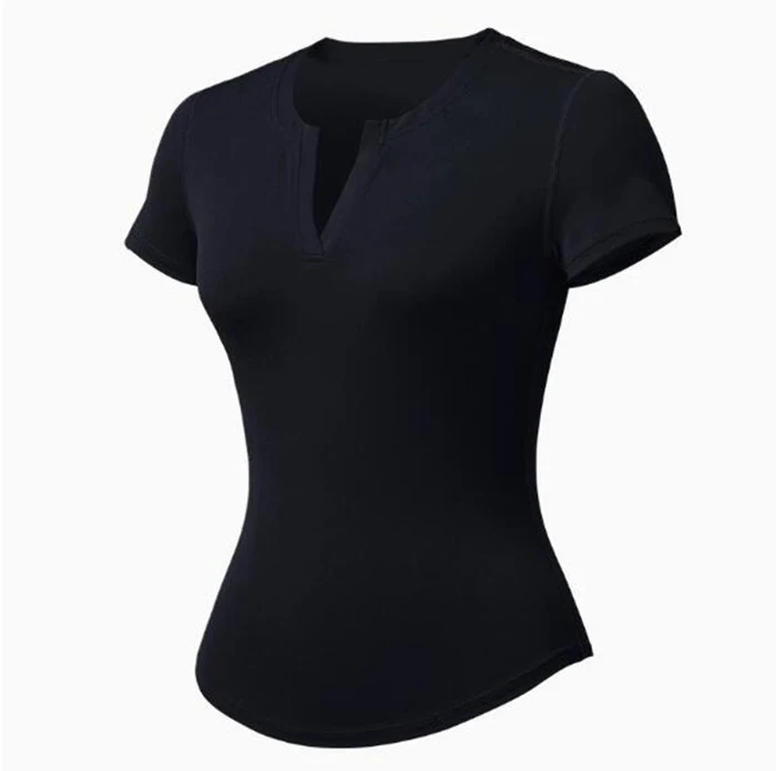 JAC22-B2622-Summer-Womens-V-neck-Short-Sleeved-T-shirt