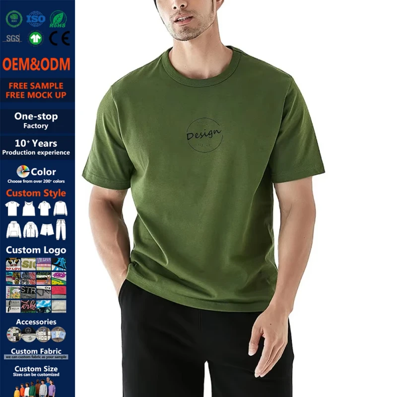 JL0510B-Mens-Plus-Size-300GSM-T-Shirt-Custom-Cotton-T-Shirts-Regular-Fit-Short-Sleeve-Blank-T-Shirt-Men