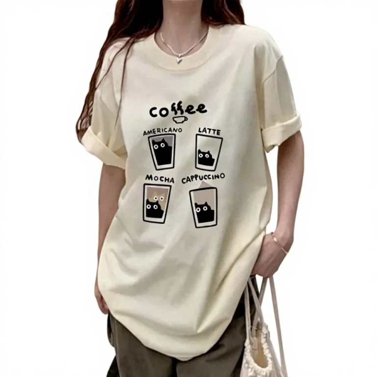 Japanese-Style-Womens-Loose-Fit-Crew-Neck-T-Shirt-Cute-Cartoon-Graphic-Print-100-Cotton-Versatile-Tee-for-Spring-Summer