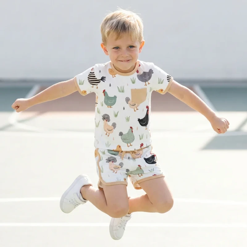 Kids-Animal-Print-Breathable-Athletic-Shorts-and-Short-Sleeve-Cotton-T-Shirt-Custom-2-Piece-Suit-Set-for-Girls-7-12-Years