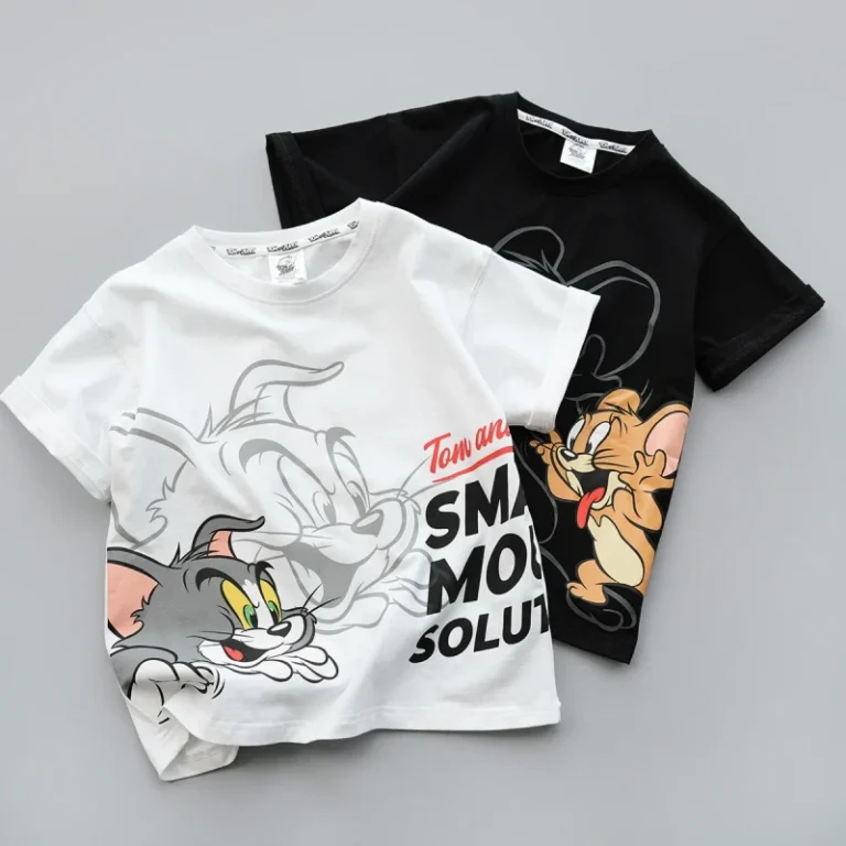 Kids-Cartoon-T-Shirts-O-Neck-Short-Sleeve-Tops-for-Boys-and-Girls-Summer-Collection-for-Middle-and-Large-Children