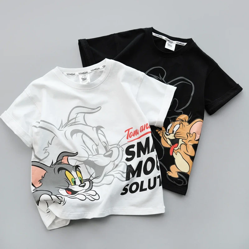 Kids-Cartoon-T-Shirts-O-Neck-Short-Sleeve-Tops-for-Boys-and-Girls-Summer-Collection-for-Middle-and-Large-Children
