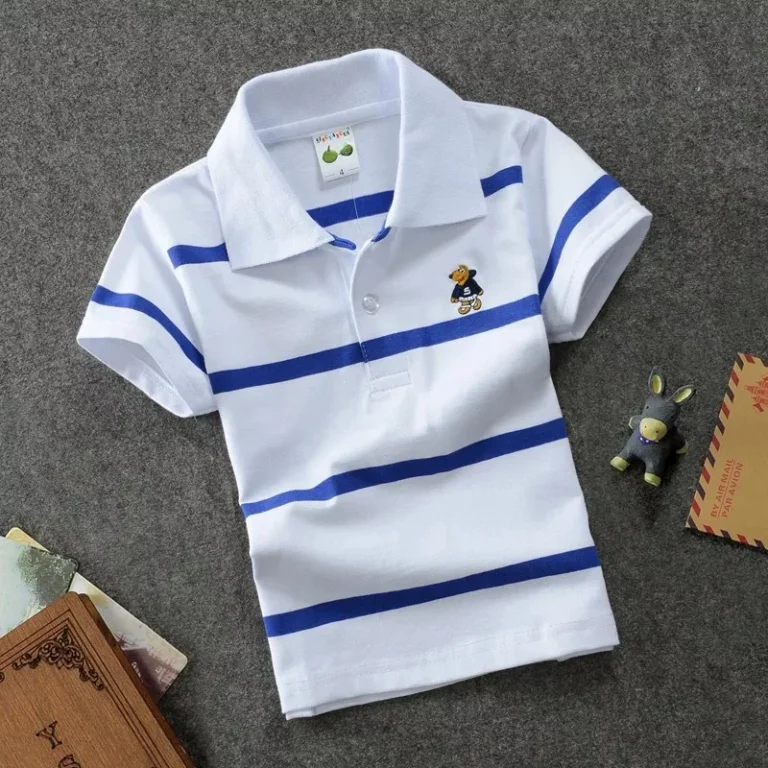 Kids-Casual-Polo-Shirts-Short-Sleeve-Cotton-Striped-Turn-Down-Collar-Logo-Kids-1-14-Years-Polo-T-Shirt