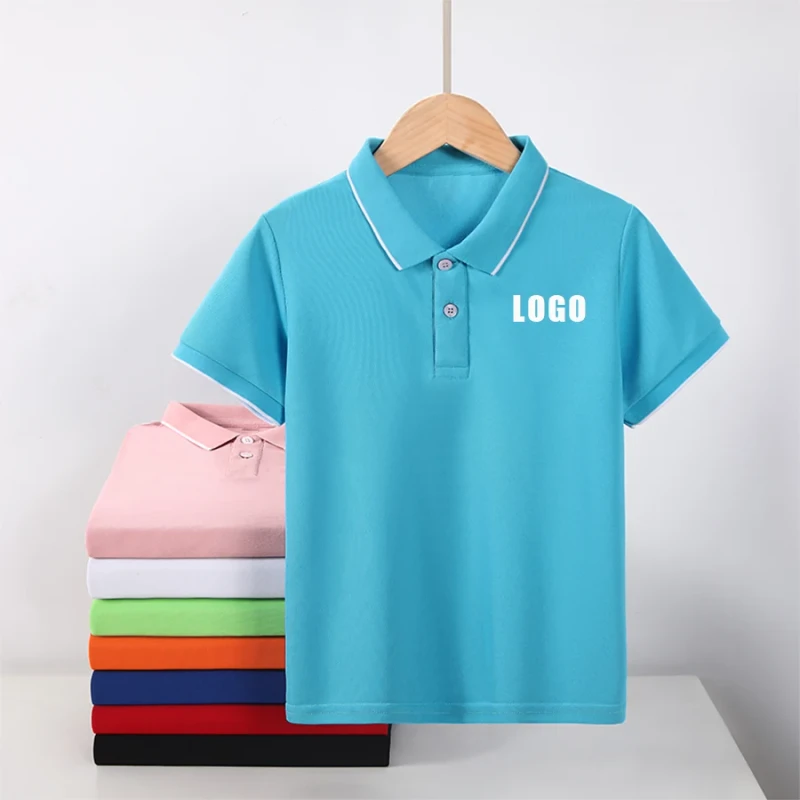 Kids-Clothes-Shirts-Summer-Boys-Girls-Unisex-Short-Sleeve-School-Uniform-T-Shirts-And-Polo
