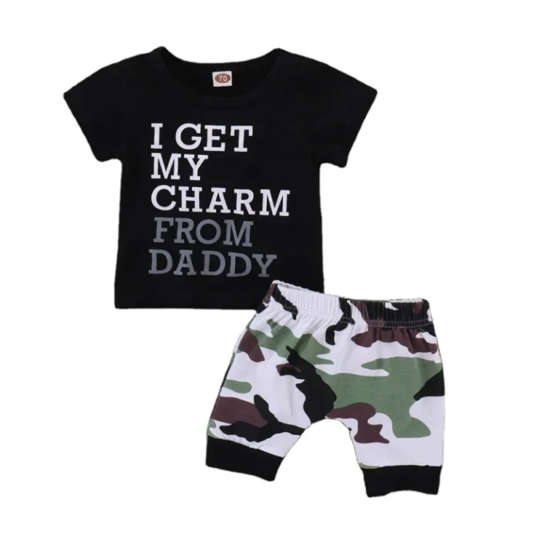 Kids-Fashion-Hip-Hop-Suit-Boys-Black-White-Lettered-Printed-Short-Sleeve-T-Shirt-Outfits-Baby-Camouflage-Pants-Two-Piece-Set
