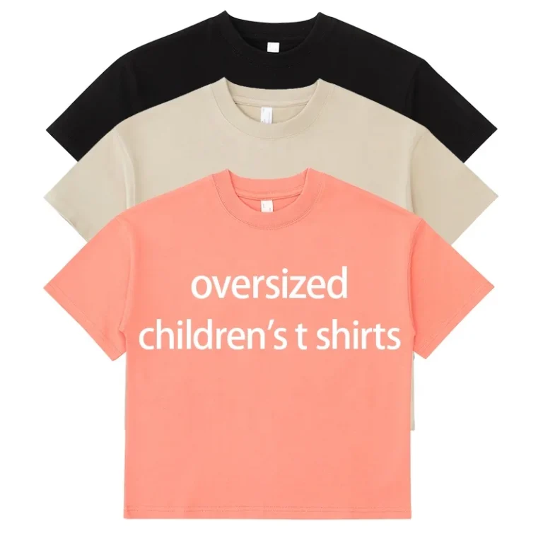 Kids-High-Quality-Plus-Size-T-shirts-Customize-Your-Brand-Blank-Kids-100-Cotton-Short-Sleeves-Childrens-T-shirt-logo