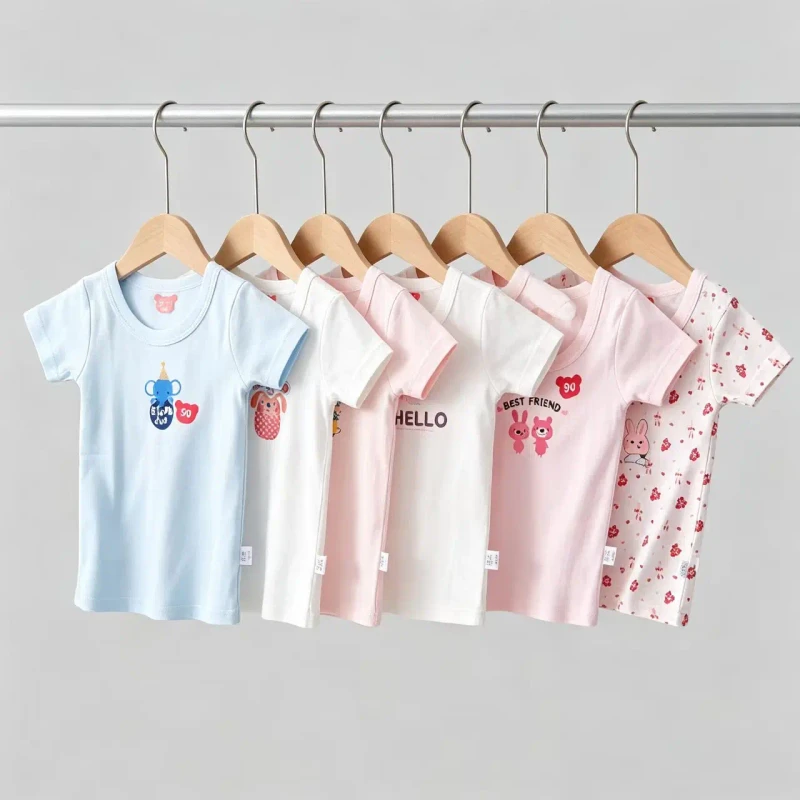 Kids-Shirts-Factory-Surplus-Garments-Overrun-Apparels-Leftover-Clothing-Kids-t-Shirts-Girls-Kids-Cotton-T-Shirt