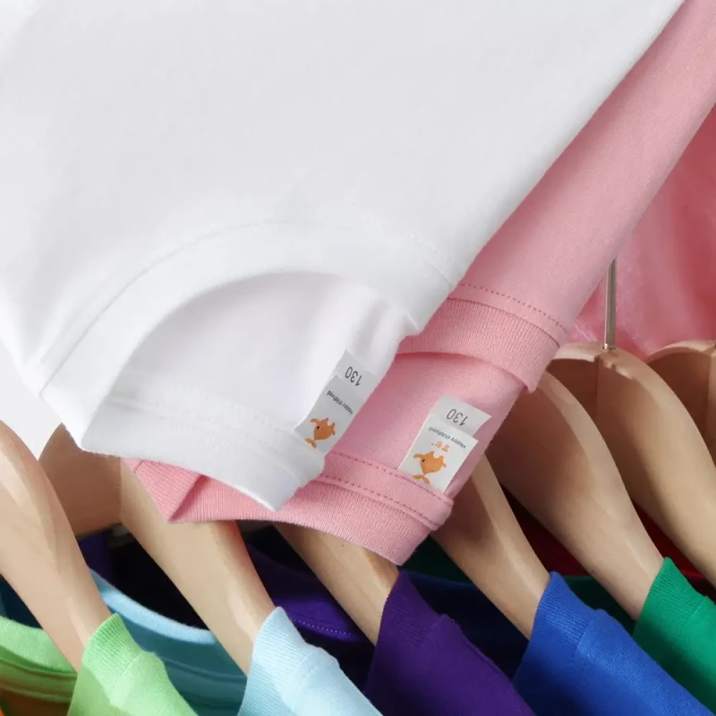 Kids-T-Shirt-Short-Sleeve-Basic-Cotton-Plain-Unisex-Boys-Character-Girls-Baggy-Soft-Child-Size-Childrens-T-shirt