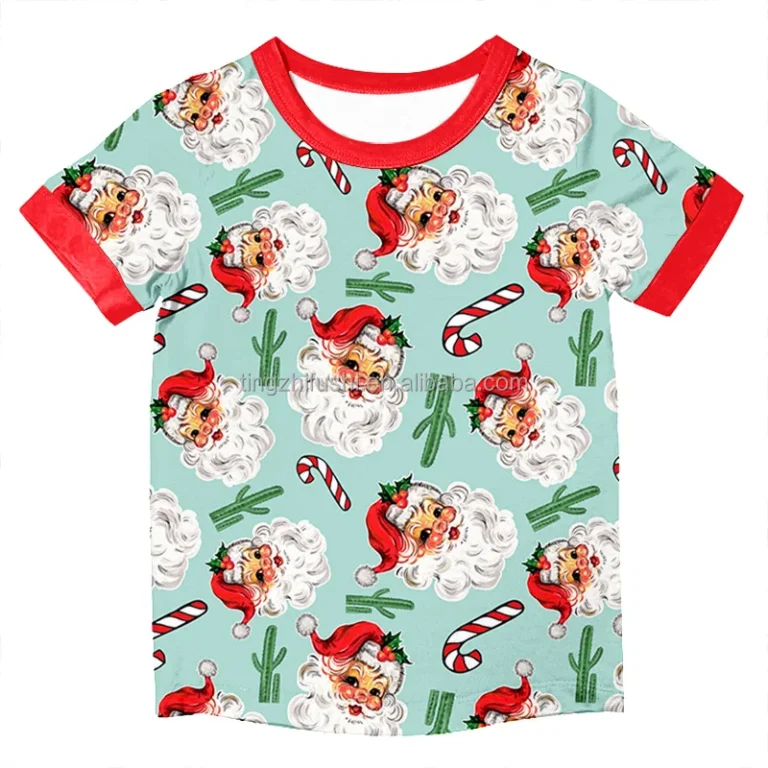 Kids-Toddlers-Baby-Boys-Summer-Short-Sleeve-T-Shirt-Christmas-Santa-Print-Winter-Tee-Top-Customized-Clothes