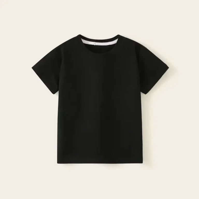 Kids-Tshirt-Summer-Kids-Unisex-Custom-Logo-Solid-Color-Cotton-Boys-Plain-T-shirts