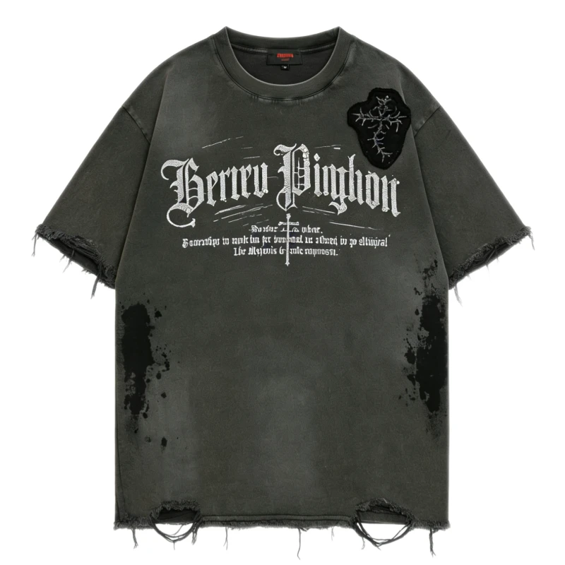 Kornit-DTG-T-shirt-Custom-Big-Logo-Oversized-Heavyweight-Cotton-Tee