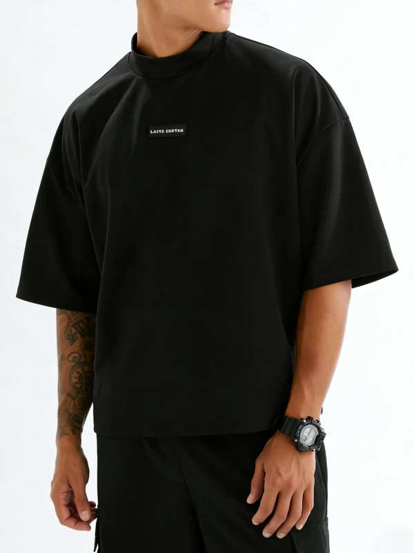LTD-MT1043-Original-Quiet-Luxury-Design-Manufacturer-Custom-Mockneck-Oversized-T-Shirts-Mens-T-Shirts