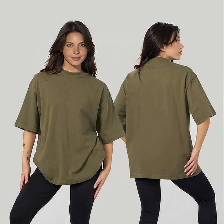 Ladies-100-Cotton-Tshirts-Summer-Plain-Blank-Knitted-Fabric-Loose-Fit-Casual-Wear-Womens-Printed-T-Shirt-Plain-Dyed