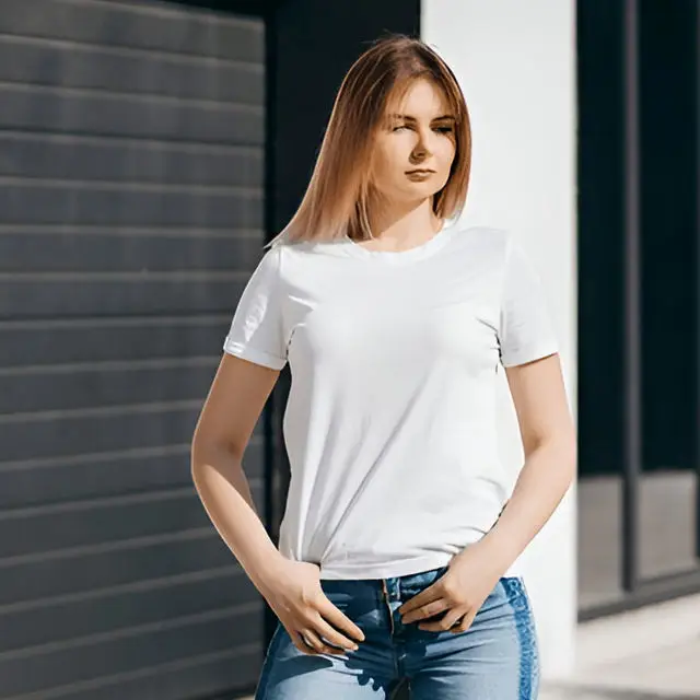 Ladies-Casual-T-Shirt-High-Quality-Cotton-Round-Neck-Lightweight-Fabric-Ideal-for-Summer-Season-Retail-and-Business