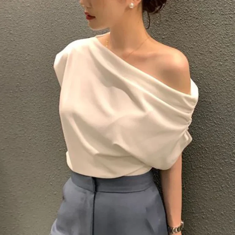 Ladies-Loose-Casual-Top-Fashion-Irregular-Slip-Top-Solid-Color-Ladies-T-Shirt-Womens-Clothing