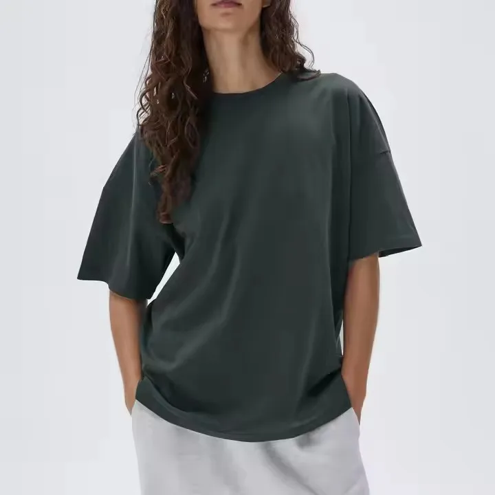 Leisure-Women-Oversize-t-Shirt-Custom-100-High-Quality-Cotton-Loose-Fit-Summer-Gym-Wear-Daily-Basic-t-Shirt
