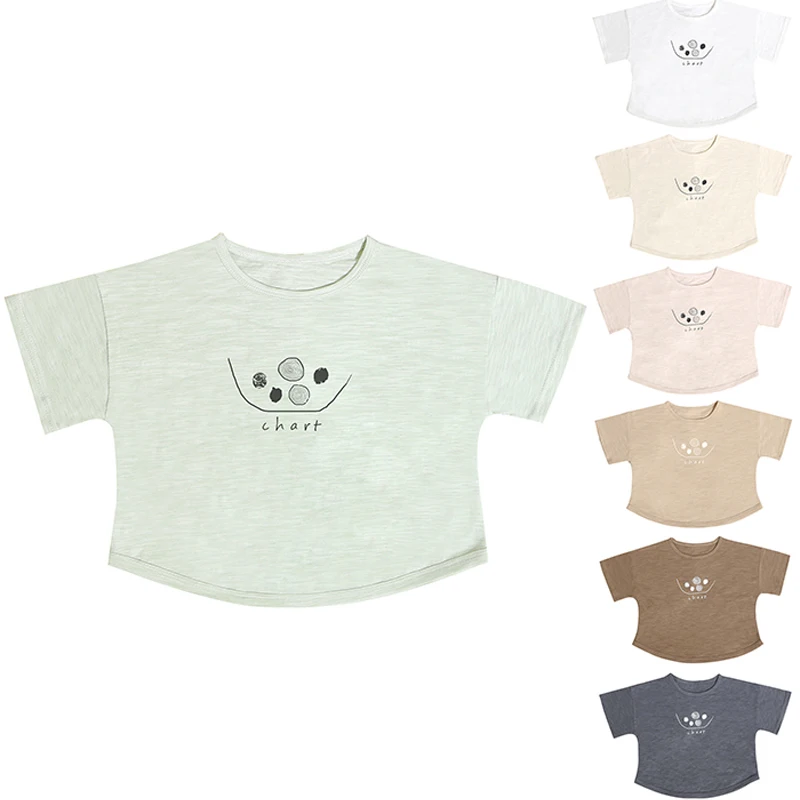 Light-Deep-Customization-Boys-Cotton-T-Shirt-Solid-Color-Kids-Pajamas-Lightweight-Cotton-Kids-Clothing