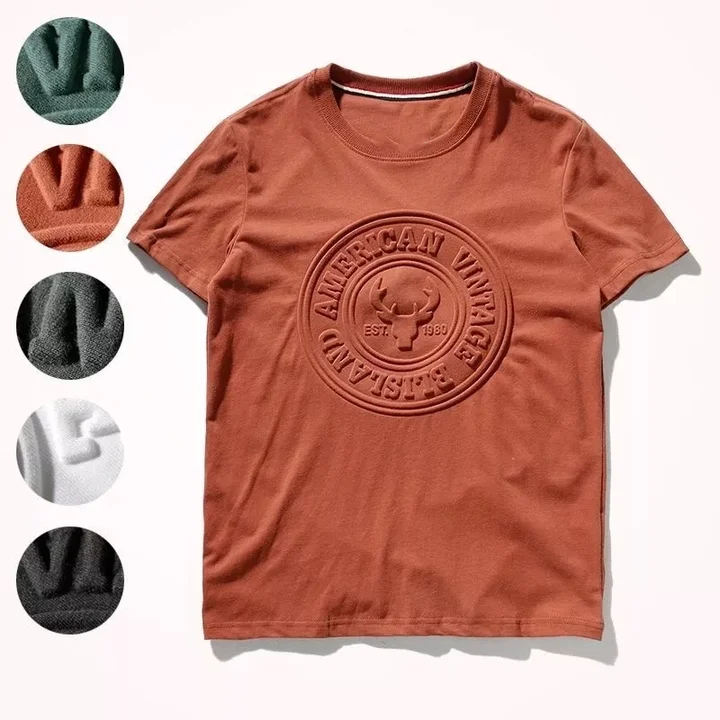 Logo-t-Shirts-Printing-Custom-Cotton-Tshirts-Men-3d-Emboss-T-shirts