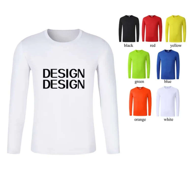 Long-Sleeve-Polyester-Blank-Plain-Mens-T-shirts-Custom-LOGO-Printing-White-Unisex-Tshirts-for-Man