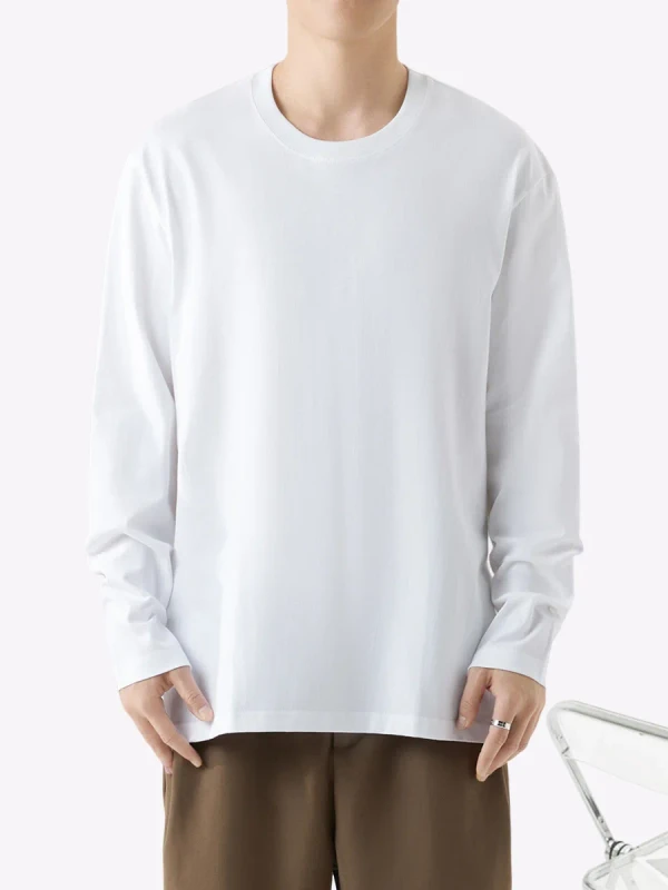 Long-Sleeve-T-Shirt-Cotton-Jersey-Tshirt-Top-Eco-Friendly-T-Shirt-Mens-T-shirts-Fitted-Tshirt-Mens-Clothes