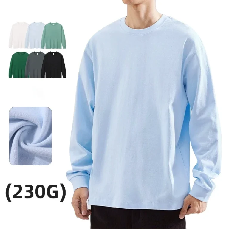 Long-Sleeve-T-Shirt-for-Men-230-Gsm-Longsleeve-Plain-T-Shirts-Unisex-Custom-Print-Oversized-T-Shirt