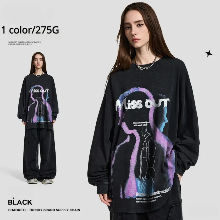 Long-Sleeved-T-shirt-for-Autumn-and-Winter-New-High-Street-Mens-Loose-Casual-Base-Shirt-Trendy-275G-Mens-Top