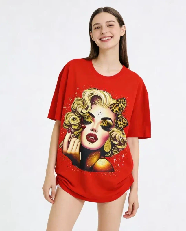 Loose-Pattern-Rhinestones-Printed-Women-T-Shirts-OC647-2
